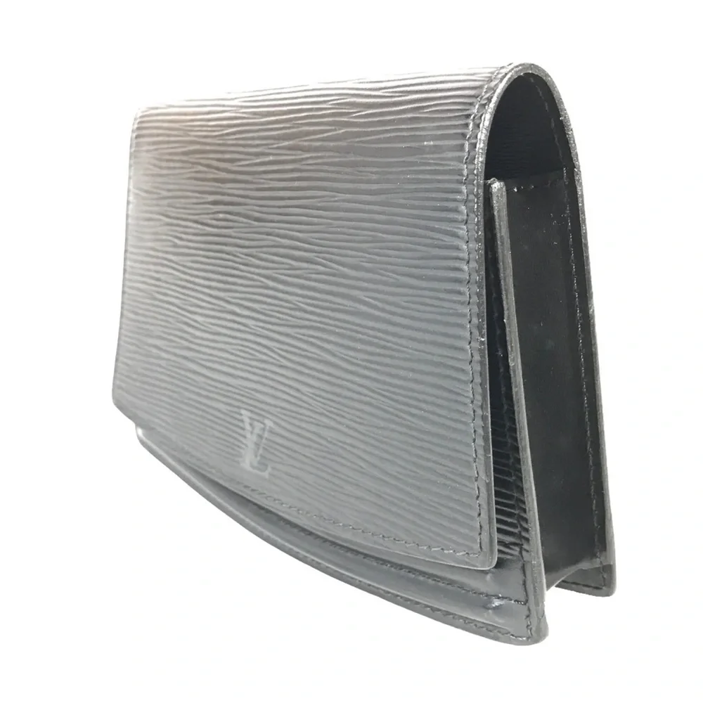 LOUIS VUITTON WAIST BAG BLACK EPI LEATHER AUTHENTIC missing belt can add chain